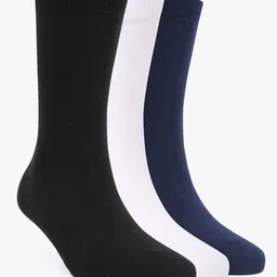 TOFFCRAFT Men Pack of 3 Breathable Cotton Calf-Length Socks-image-1