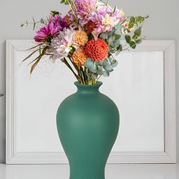 LASAKI Apsara Green Ceramic Flower Vase-image-50