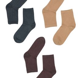 TOFFCRAFT Men Pack Of 3 Solid Cotton Above Ankle-Length Socks-25