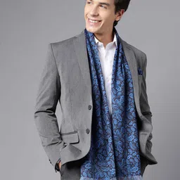 Tossido Paisley Printed Satin Stole & Pocket Square-image-67