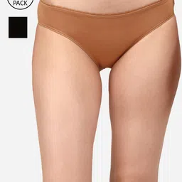 Soie Women Pack of 2 Solid Mid-Rise Cotton Briefs 2BF-24PACK 2-PACK 2-picture-9