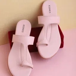 ICONICS Women Pink One Toe Flats-40