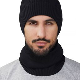 iSWEVEN Unisex Self Design Woolen Beanie Cap With Neck Warmer-image-28