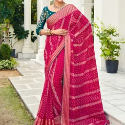 Saree mall Bandhani Pure Chiffon Sarees-image-70