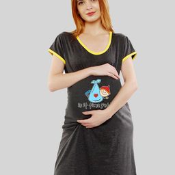SillyBoom Graphic Printed Maternity Nightdress-image-92