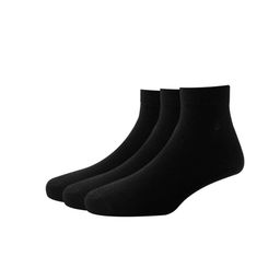 Louis Philippe Men Black Pack of 3 Cotton Above-Ankle Length Socks-37