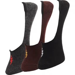 Dollar Socks Men Pack Of 3 Assorted Cotton Shoe-Liners-18