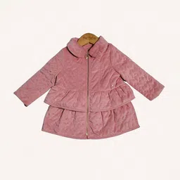 One Friday Infant Girls Self Design Single Breasted Overcoat-24