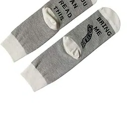 EL REGALO Grey & Black Patterned Calf-Length Socks-47