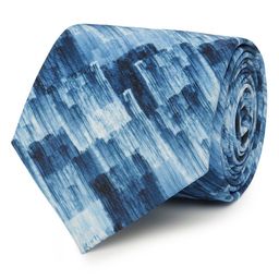 Tossido Men Blue & Black Printed Broad Tie-image-80