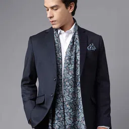 Tossido Printed Satin Stole & Pocket Square-image-42