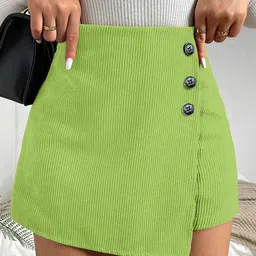 RAJOVATI Pencil Front Slit Mini Skirts-image-44
