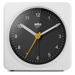 Braun White & Black Contemporary Square Shaped Alarm Clock-image-36