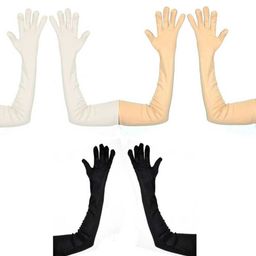 Aadikart Pack Of 3 Cotton Sun Protection Full Hand Gloves-image-29