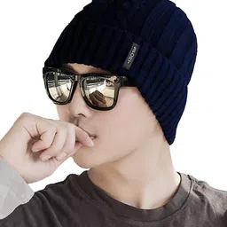 YOUSTYLO Unisex Self Design Woollen Beanie-29