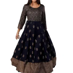 BAESD Ethnic Motif Printed Fit and Flare Maxi Dress-picture-42