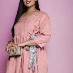 A PLUS BY AHALYAA Plus Size Printed Kurti-image-43