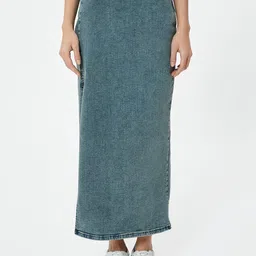 Koton Pencil Side Slit Maxi Skirt-picture-28
