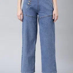 SHOWOFF Women Wide Leg Stretchable Jeans-picture-45