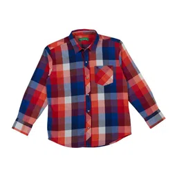 Palm Tree Boys  Button Cuff Checked Casual Cotton Shirt-image-38