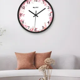 OLIVE TREE Black & White Printed Round Shaped Contemporary Analogue Wall Clock-32