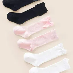 EL REGALO Girls Pack of 3 Knee Length socks-32