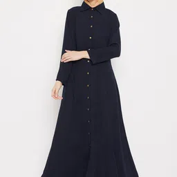 MOMIN LIBAS Button-Down A-Line Abaya-14