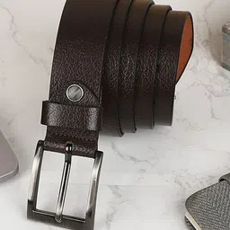 Roadster Brown Men Textured Leather Formal Belt-picture-51