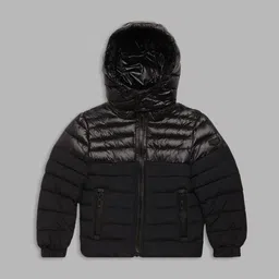 Antony Morato Boys Blue Solid Puffer Jacket-image-31