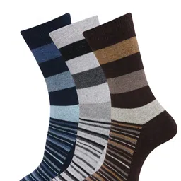 Dollar Socks Men Pack Of 3 Assorted Woolen Calf Length Socks-16