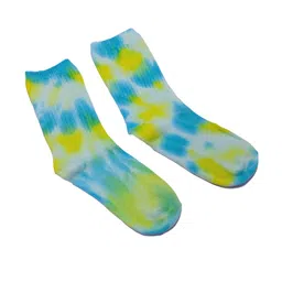 TIPY TIPY TAP Kids Green & Blue Tie & Dye Patterned Above Ankle-Length Socks-70