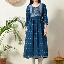VIDHANI Printed A-line Kurta-picture-23