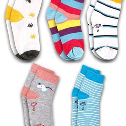 Dollar Socks Kids Pack Of 5 Assorted Ankle-Length Socks-image-78