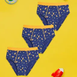 XY Life Boys Pack Of 3 Abstract Printed Basic Briefs- LBBRF3PCKN06-12