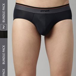 pivot Men Pack Of 2 Assorted Mid Rise Basic Briefs-18