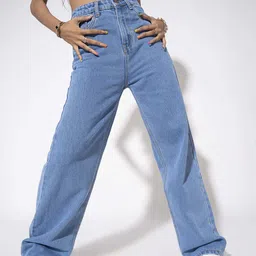 Off Duty India Women Solid Wide Leg High-Rise Jeans-image-76
