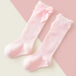 EL REGALO Girls Pink Solid Calf-Length Socks-image-11