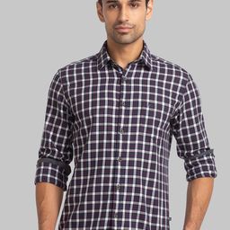 Parx Men Slim Fit Checked Cotton Casual Shirt-image-100