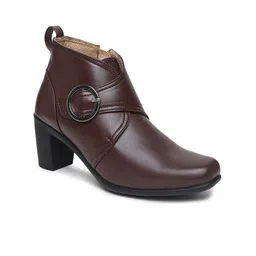 VALIOSAA Women Buckle Detail Block Heel Boots-picture-58