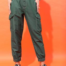 Tokyo Talkies Women Green Jogger Clean look Jeans-image-34