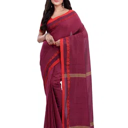 DESH BIDESH Bengali Pure Cotton Handloom Taant Saree-image-75