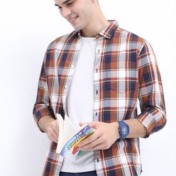 HIGHLANDER Men Checked Casual Slim Fit Shirt-picture-26