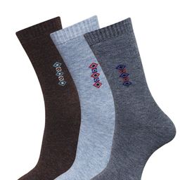 Dollar Socks Men Pack Of 3 Wool Anti-Odour Calf-Length Socks-picture-22