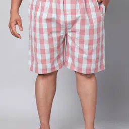URBAN SCOTTISH Plus Size Checked Cotton Boxers USBX134-image-73
