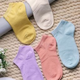 Brauch Women Set Of 5 Assorted Cotton Ankle Length Socks-22