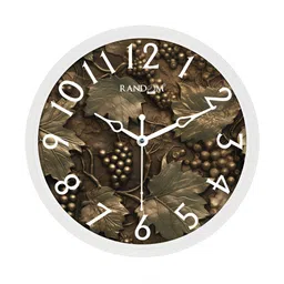 RANDOM Green & White Printed Contemporary Wall Clock-15