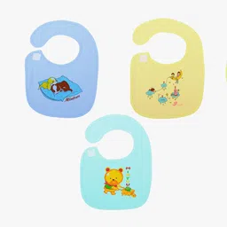 POKORY Kids Pack of 3 Multicolored Bibs-picture-19