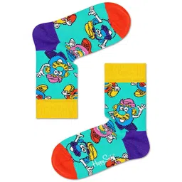 Happy Socks Kids Pack Of 2 Assorted Patterned Above Ankle Cotton Socks-image-2