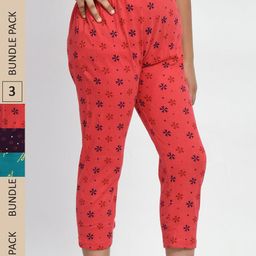 BAESD Girls Pack of 3 Printed Pure Cotton Capris-picture-47