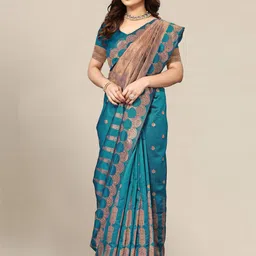 Om Shantam Sarees Woven Design Zari Art Silk Kanjeevaram Saree-picture-49